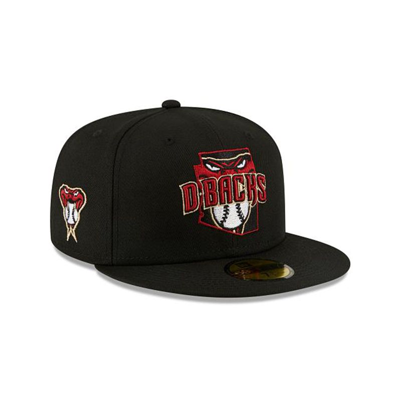 MLB Arizona Diamondbacks Local 59Fifty Fitted (GTF7727) - Black New Era Caps